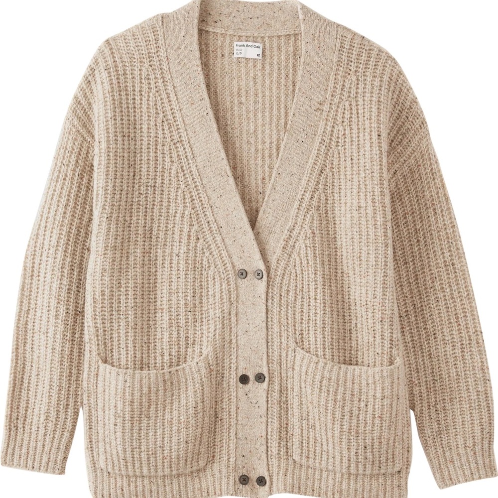 Frank & Oak Oversized Wool Blend Cardigan